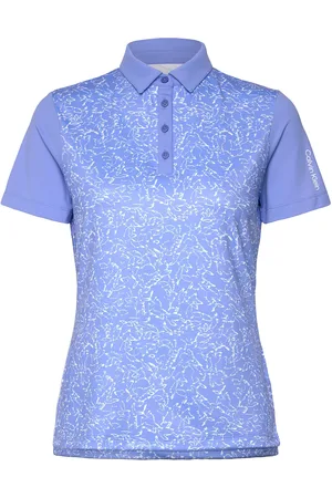 Calvin Klein Harmony Printed S/S Shirt Sport Sport Clothing Sports Tops & T-shirts Sport Polos Blue