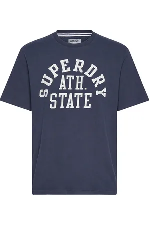 Superdry Athletic Ess Tee Tops T-shirts Short-sleeved Navy