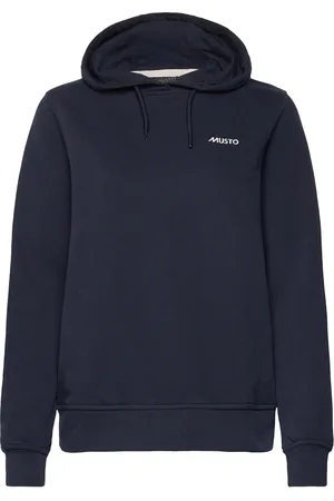 MUSTO W Logo Hoodie Sport Women Sport Clothing Sport Sweat-shirts & Hoodies Sport Hoodies Navy