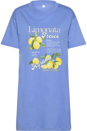 Lindex Big T Night Dress Yöpaita Blue