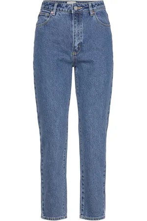 ABrand 94 High Slim Eva Og Organic Mid Blue Bottoms Jeans Slim Blue