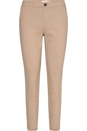 Freequent Fqrex-Ankle-Pa Bottoms Trousers Straight Leg Beige