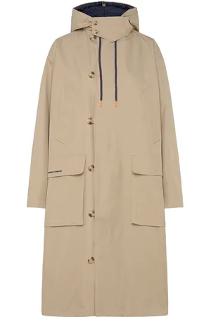 Mads Norgaard Cotton Tech Willow Parka Coat Outerwear Parka Coats Beige