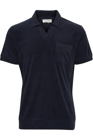 Casual Friday Cfrichie Frotté Polo Tops Knitwear Short Sleeve Knitted Polos Navy