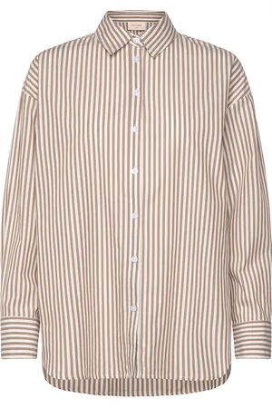 Freequent Fqclair-Shirt Tops Shirts Long-sleeved Cream