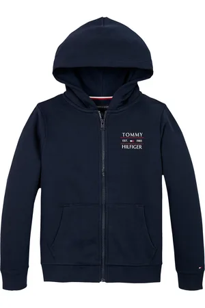 Tommy Hilfiger Tommy Flag Hilfiger Zip Hoodie Tops Sweat-shirts & Hoodies Hoodies Navy