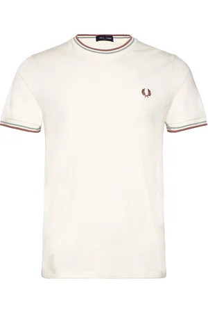 Fred Perry Twin Tipped T-Shirt Designers T-shirts Short-sleeved White