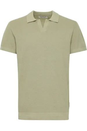 Casual Friday Cfmateo Ss Structured Polo Knit Tops Knitwear Short Sleeve Knitted Polos Green