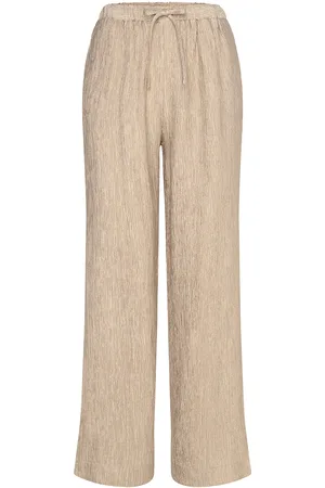 Soft Rebels Srlottie Pant Bottoms Trousers Wide Leg Beige