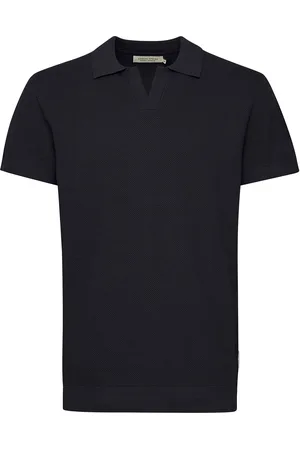 Casual Friday Cfmateo Ss Structured Polo Knit Tops Knitwear Short Sleeve Knitted Polos Navy