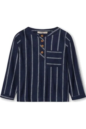 Fliink Vira Ls Shirt Tops Shirts Long-sleeved Shirts Navy