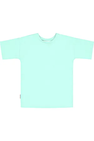 Gugguu Unisex Long T-Shirt Tops T-shirts Short-sleeved Blue