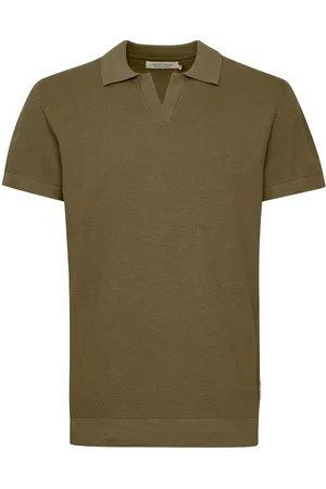 Casual Friday Cfmateo Ss Structured Polo Knit Tops Knitwear Short Sleeve Knitted Polos Green
