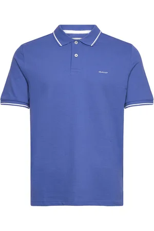 GANT Tipping Ss Pique Polo Tops Polos Short-sleeved Blue