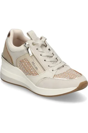 Tamaris Women Lace-Up Matalavartiset Sneakerit Tennarit Beige