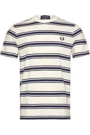Fred Perry Fine Stripe T-Shirt Tops T-shirts Short-sleeved White