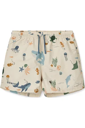 Liewood Aiden Printed Board Shorts Uimashortsit Beige