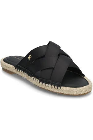 Tommy Hilfiger Satin Espadrille Mule Matalapohjaiset Sandaalit Black