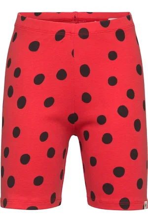 Mini Rodini Dots Aop Bike Shorts Bottoms Shorts Red