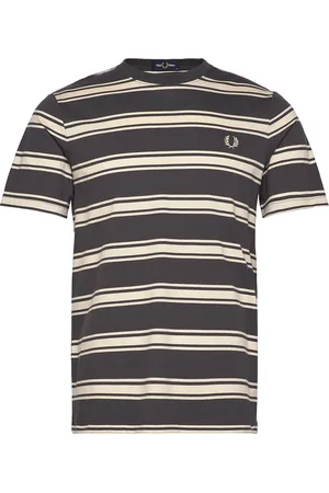 Fred Perry Fine Stripe T-Shirt Tops T-shirts Short-sleeved Black