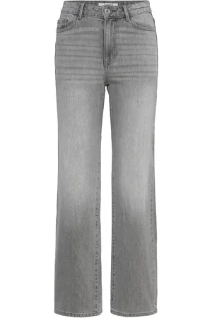 Lindex Trousers Denim Hanna Long Lt G Bottoms Jeans Wide Grey