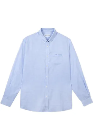 Maison Labiche Carnot Out Of Office Designers Shirts Linen Shirts Blue