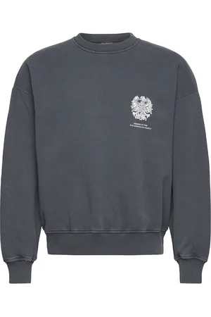 HAN Kjøbenhavn Monogram Printed Crewneck Tops Sweat-shirts & Hoodies Sweat-shirts Black