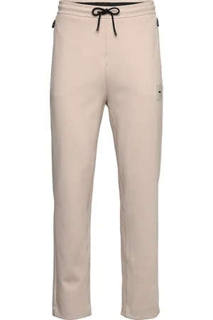 HUGO BOSS Hadim Rib Sport Men Sport Clothing Sport Pants Sport Sweatpants Beige