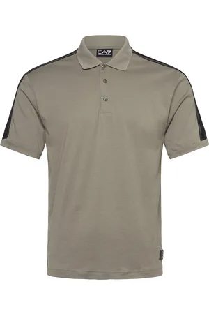EA7 Polo Shirt Tops Polos Short-sleeved Khaki Green