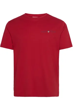 GANT Printed Graphic Ss T-Shirt Tops T-shirts Short-sleeved Red