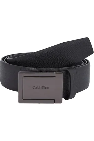 Calvin Klein Formal Plaque Tex 35Mm Accessories Belts Classic Belts Black