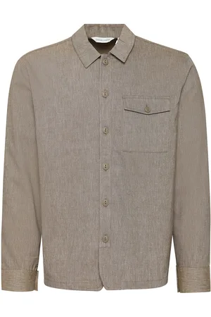 Casual Friday Cfaugusto 0066 Linen Mix Overshirt Tops Overshirts Beige