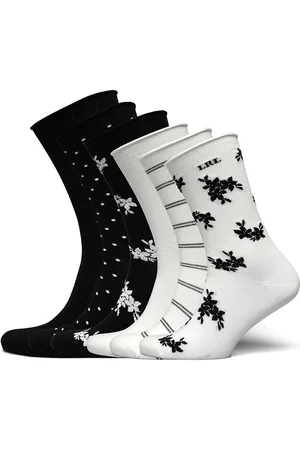 Ralph Lauren Patterned Stretch Roll-Top Sock 6-Pack Lingerie Socks Regular Socks Multi/patterned