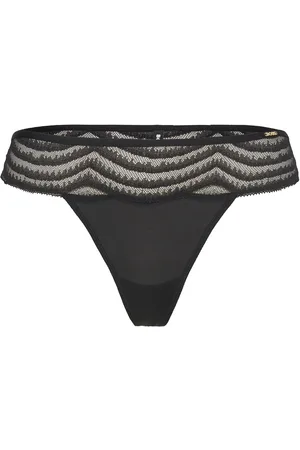 HUGO BOSS Thong Wave Lace Stringit Alusvaatteet Black