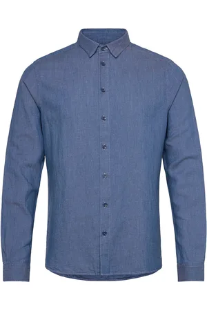 MOS MOSH Gallery Mmgmarco Chambray Shirt Tops Shirts Casual Shirts Blue