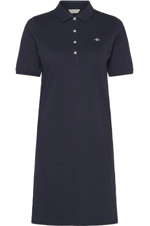 GANT Shield Ss Pique Polo Dress Lyhyt Mekko Navy