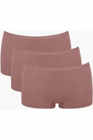 Sloggi Go Daily Cotton Short 3P Alushousut Brief Tangat Brown