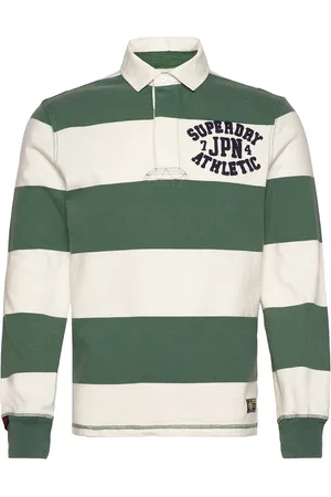 Superdry Vintage Athletic Rugby Tops Polos Long-sleeved Green