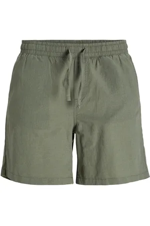 JACK & JONES Jpstjaiden Summer Linen Blend Short Sn Bottoms Shorts Casual Khaki Green Jack & J S