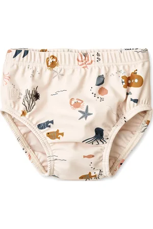 Liewood Anthony Baby Printed Swim Pants Swimwear Nappie Briefs Beige