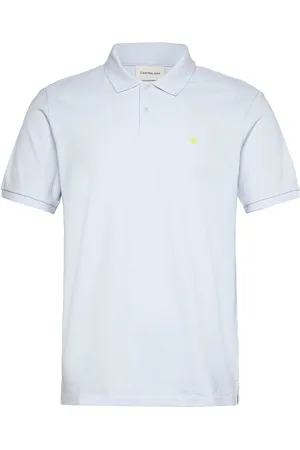 Calvin Klein Ss Casual Pique Classic Polo Tops Polos Short-sleeved Blue