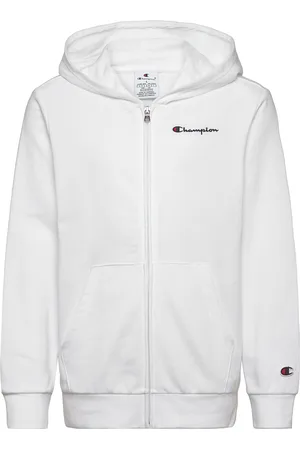Champion Full Zip Hoodie Sweatshirt Tops Sweat-shirts & Hoodies Hoodies White