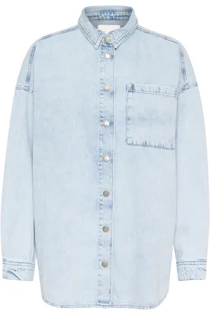 My Essential Wardrobe Malomw 143 Shirt Tops Shirts Long-sleeved Blue