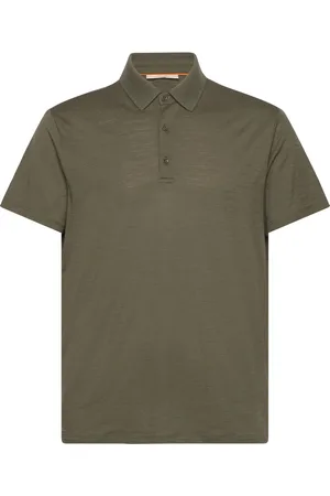 Icebreaker M Mer 150 Tech Lite Iii Ss Polo Tops Polos Short-sleeved Khaki Green