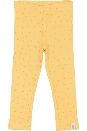 Petit Piao Legging Modal Dot Bottoms Leggings Yellow