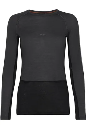 Icebreaker W 125 Z Knit Ls Crewe Tops Base Layer Tops Grey