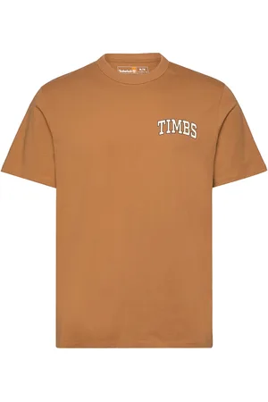 Timberland Short Sleeve Chest Timbs Graphic Tee Tops T-shirts Short-sleeved Brown