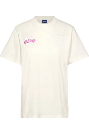 Hugo Blue Vintage_Tee_B_4 Tops T-shirts & Tops Short-sleeved White