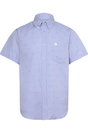 Makia Anchors Shirt Tops Shirts Short-sleeved Shirts Blue