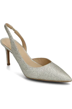 Michael Kors Alina Flex Sling Pump Shoes Sling Backs Heeled Slingbacks Silver